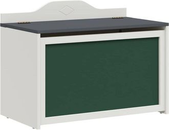 vidaXL Caja De Juguetes Gris Y Blanco 73 X 33 X 55 Cm Vidaxl