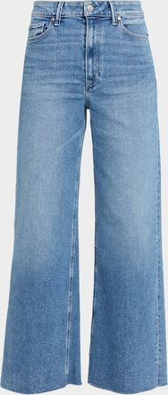 Paige Anessa Wide Raw-Hem Jeans