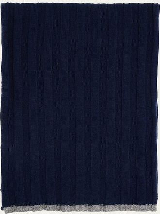 Brunello Cucinelli Mens Cashmere Ribbed Scarf