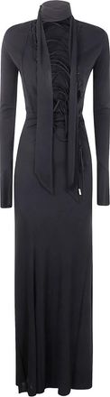 The Attico Lace-up Long-sleeves Maxi Dress