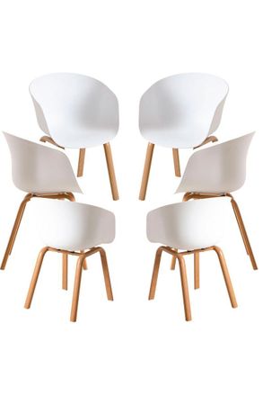 Regalos Miguel Packs Sillas Comedor - Pack 6 Sillas Hema - Blanco