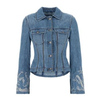 Ermanno Scervino Denim Jackets, female, Blue, Size: XS Giacca Jeans