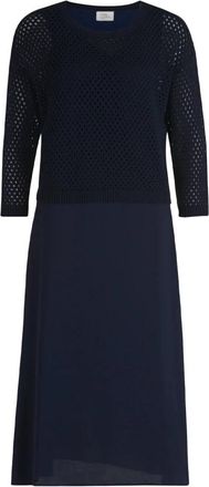 Vera Mont Midi Jurken - Dames - Casual kleedjes - Blauw - XL - Kleedjes