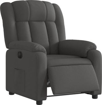 vidaXL Vidaxl - Sill&oacute;n Reclinable El&eacute;ctrico De Tela Gris Oscuro