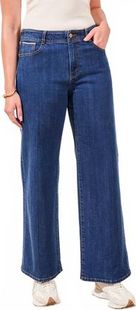 Tribal Brooke High Rise Wide Leg Trousers In Blue