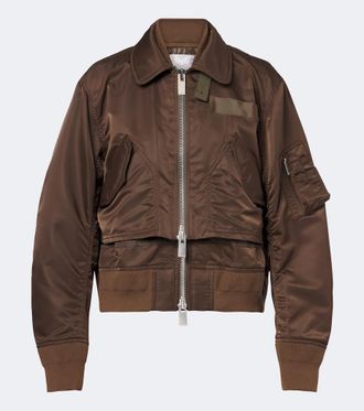 sacai Layered technical bomber jacket