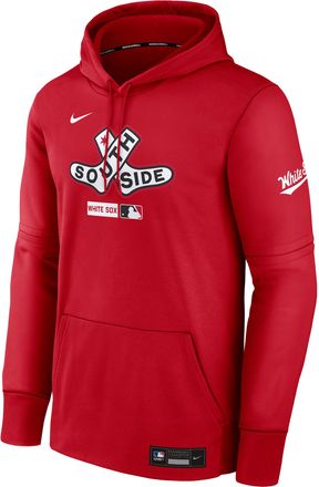 Nike Mens Chicago White Sox Authentic Collection City Connect Nike Therma MLB Pullover Hoodie in Red | NAC3163NRX-HR3