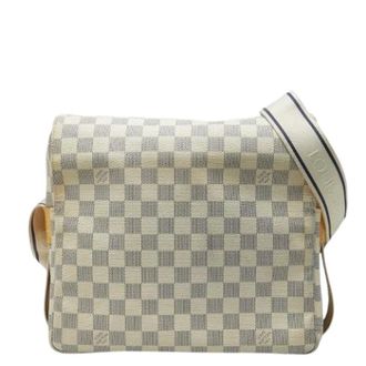 Louis Vuitton Pre-owned Cross Body Bags, female, Gray, Size: ONE SIZE Pre-owned Damier Azur Messenger Bag