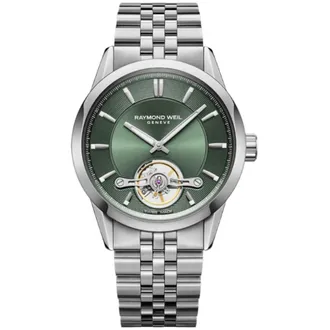 Raymond Weil Freelancer Automatic Green Dial Steel Mens Watch 2781-ST-52051