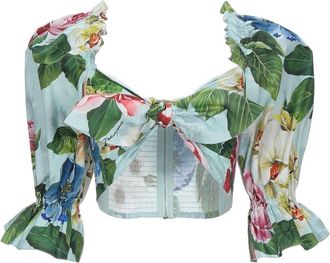 Dolce & Gabbana Floral Cropped Top Size XL