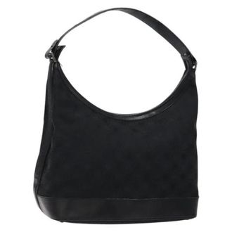 Ferragamo Tweedehands Canvas handtassen - Dames - Pre-owned - Zwart - Maat: ONE Size Leer