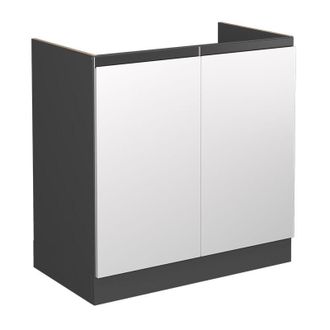 Vicco Armario bajo para fregadero R-Line, Blanco, 80 cm En forma de j, sin encimera Vicco