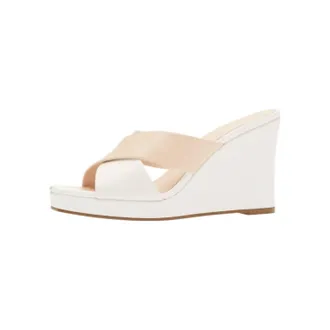 Cecelia New York Womens Wesley Wedge Heels In Nude White