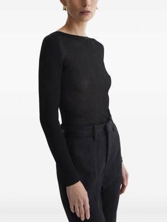 &Aacute;eron Brittany long-sleeve top - women - Viscose - L - Black
