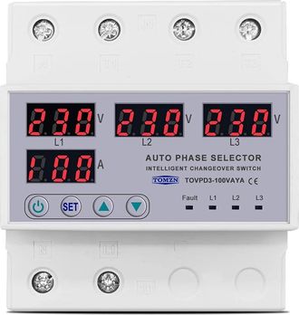 OEM Rel&eacute; De Protecci&oacute;n Ajustable Contra Sobretensiones Y Subtensiones, Selector De Fase Trif&aacute;sico 3p+n 100 A 63 A (selector De Fase 100 A)