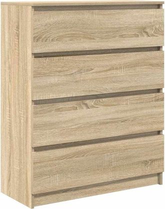 vidaXL Sideboard Sonoma Oak 80x35x99 cm Engineered Wood Vidaxl