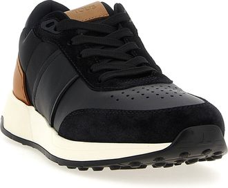 Tod's Suede and Leather Colorblock Sneaker - Black