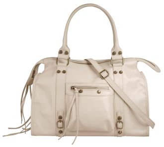 Forty Degrees Shopper FORTY, Damen, Gr. B/H/T: 38cm x 25cm x 14cm onesize, beige, Leder, leicht gl&auml;nzend, unifarben, Taschen Shopper, echt Leder, Made in Italy