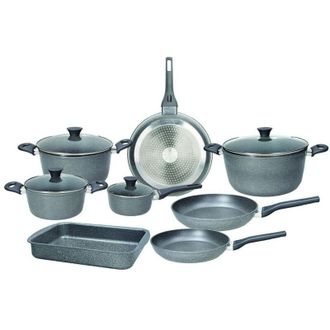 Tognana Batteria Di Pentole Phaetra Style Alluminio 12 Pezzi Grigio