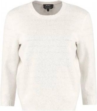 A.P.C. Womens Classic Knit Sweater In Ecru