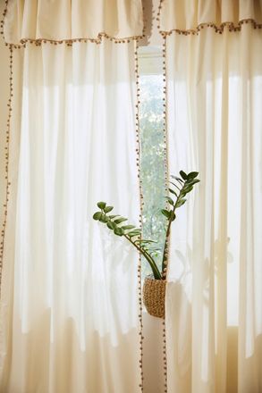 Calma House Cortina tajo algod&oacute;n crudo 140x280