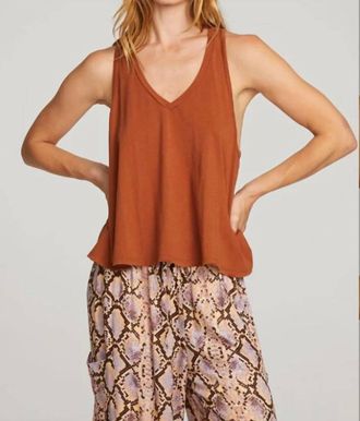 Chaser Carmel Tank Top In Whiskey