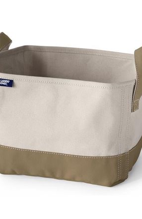 Lands End Large Canvas Storage Tote in Natural/cafe Au Lait at Nordstrom, Size Medium