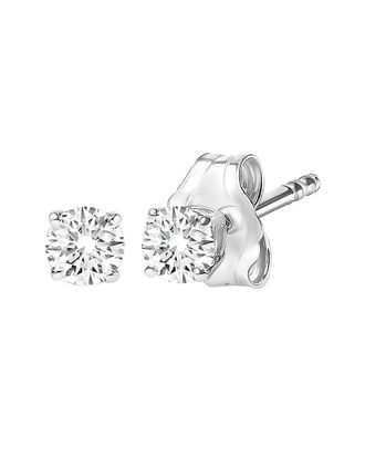 House of Brilliance Haus Of Brilliance Silver 0.37 Ct. Tw. Lab-Grown Diamond Stud Earrings