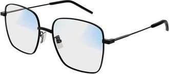 Saint Laurent Square Photochromic Blue & Beyond Sunglasses in Black at Nordstrom