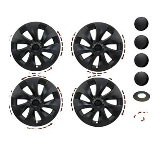 OEM Embellecedor De Rueda Para Tesla Model Y, 19 Pulgadas, Dise&ntilde;o Sim&eacute;trico, Negro Mate, Modelo 2, Marca 1