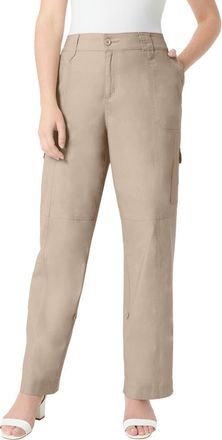 Roaman's Plus Size Convertible Cargo Pants in Sandy Beige at Nordstrom, Size 18Short