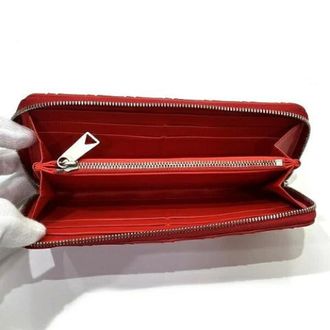 Bottega Veneta Pre-owned Wallets, female, Red, Size: ONE SIZE Pre-owned Cotton Wallet