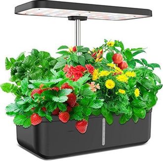 OEM Maceta Hidrop&oacute;nica, 2 Modos De Cultivo, 12 Orificios, 3 Modos De Iluminaci&oacute;n, Altura Ajustable, Dep&oacute;sito De Agua De Gran Capacidad, Material Pl&aacute;stico,