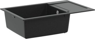 vidaXL Lavabo Negro 780 X 500 Mm 80% Cuarzo Y 20% Resina Vidaxl