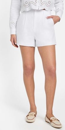 Guess Gen Tailored Linen Shorts in White at Nordstrom, Size X-Small