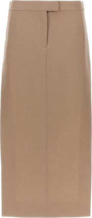 The Attico Beige Midi skirt