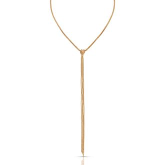 Ettika 18K Gold Plated Box Chain Y-Necklace at Nordstrom