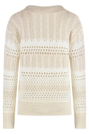Pinko Womens Sweater Gorzano Cotton-Linen White