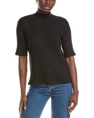 Eileen Fisher Eileen Fisher Mock Neck Elbow Sleeve Top