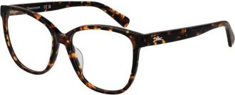 Longchamp Accessoires, Dames, Bruin, ONE Size, Rechthoekig Optisch Montuur