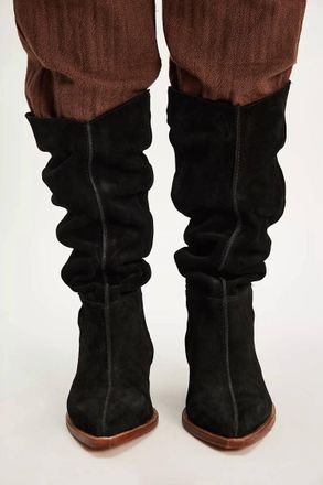 Free People Womens Sway Low Slouch Boots 2.0 In Black