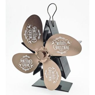OEM Ventilador De 4 Aspas Para Estufa De Le&ntilde;a Con Term&oacute;metro - Ventilador De Chimenea Accionado Por Calor, Silencioso Y Con Protecci&oacute;n Contra Sobrecalenta