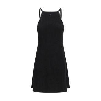 Courr&egrave;ges Black Viscose Casual Womens Dress