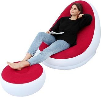 OEM Sof&aacute; Hinchable Y Reposapi&eacute;s Para Exteriores - Plegable (rojo)