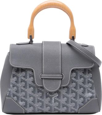 Goyard Borsa a tracolla Saigon Souple mini in tela Goyardine 2017 - Grigio