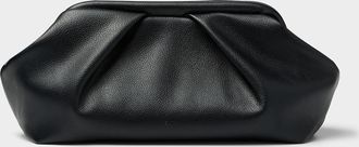 Ela Womens Pleated pebbled evening bag