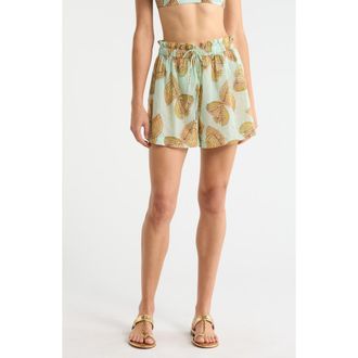 Ulla Johnson Bijous Cover-Up Shorts in Water Blossoms at Nordstrom, Size X-Large