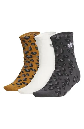 adidas Originals Assorted 3-Pack Crew Socks in Light Brown at Nordstrom, Size Medium