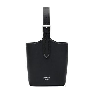 Prada Borsa A Mano - female - Prada - Bucket Bags - Black - ONE SIZE - Bags