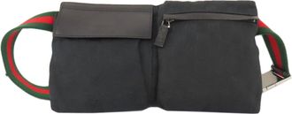 Gucci Black Canvas Leather Fanny Pack (Pre-Owned)